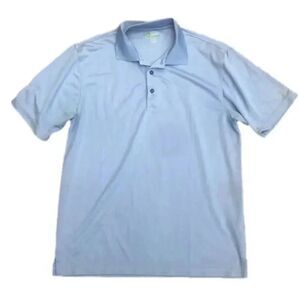 Izod Mens blue shirt sleeve collared golf shirt size medium
